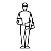 Mailman icon, outline style vector