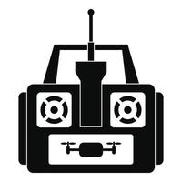 Aerial drone remote control icon, simple style vector