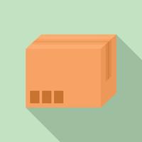 Carton box icon, flat style vector