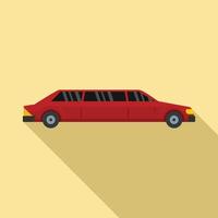 Limousine icon, flat style vector