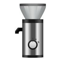 Modern coffee grinder icon, realistic style vector