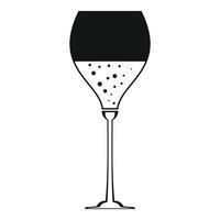 icono de copa de vino, estilo simple vector