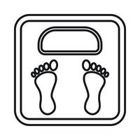 Weight scale icon, outline style vector