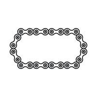 Bicycle chain icon, outline style vector
