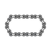 Bicycle chain icon, outline style vector