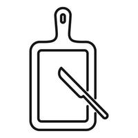 Cutting board icon, outline style vector