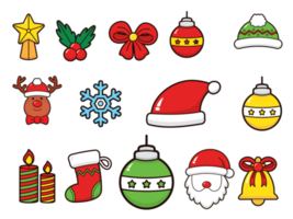 vrolijk Kerstmis schattig stickers voor vakantie png