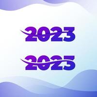 2023 new year modern colorful illustration with simple shapes for calendar or greeting card vector