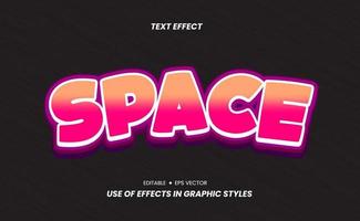 Colorful text effect display. design typography vector