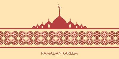 ramadán kareem. plantilla de tarjeta de felicitación islámica con ramadán para diseño de papel tapiz. afiche, pancarta de los medios. ilustración vectorial de mosaico. vector libre