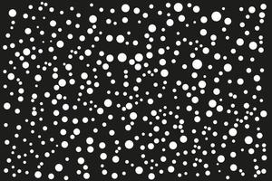 pattern of white dots of different sizes on a black background vector