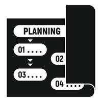 Planning paper icon, simple style vector