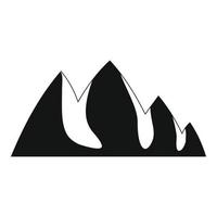 icono de escalada en roca, estilo simple. vector