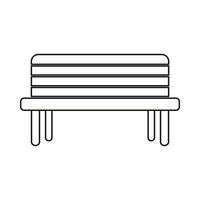 Street bench icon, outline style vector