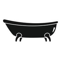 Retro bathtube icon, simple style vector