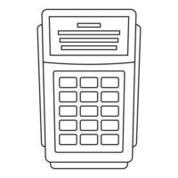 Terminal payment icon, outline style vector