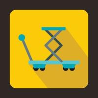 Warehouse trolley for weight lifting icon vector