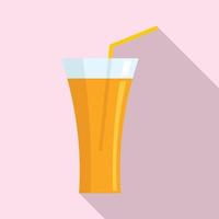 Nutrition orange juice icon, flat style vector