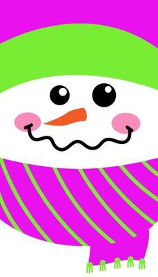 Vertical christmas card or icon design with snowman.