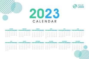 2023 Calendar Template, editable vector