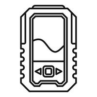 Device echo sounder icon, outline style vector