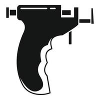 Piercing pistol icon, simple style vector