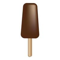 Choco popsicle icon, cartoon style vector