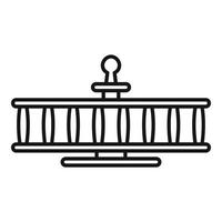 Manual rotation carousel icon, outline style vector