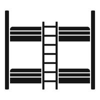 Children bunk bed icon, simple style vector