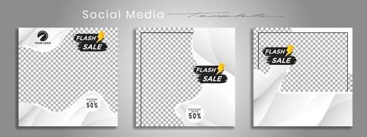 Editable instagram templates. Social media story and post frames. Layout design for marketing promotions. Cover. Set of sale banner template. Social network Backgrounds. Square puzzles. vector