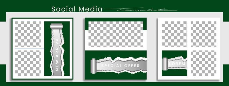 Editable instagram templates. Social media story and post frames. Layout design for marketing promotions. Cover. Set of sale banner template. Social network Backgrounds. Square puzzles. vector