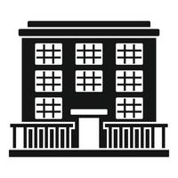 icono del edificio de la prisión, estilo simple vector