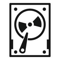 Magnetic hard disk icon, simple style vector