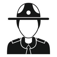 icono de oficial de policía, estilo simple vector