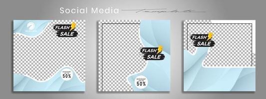 Editable instagram templates. Social media story and post frames. Layout design for marketing promotions. Cover. Set of sale banner template. Social network Backgrounds. Square puzzles. vector