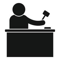 Divorce judge icon, simple style vector