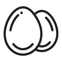 Chicken egg line art icon for apps and websites vector