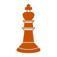 King chess piece flat color icon for apps or websites vector