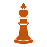 King chess piece flat color icon for apps or websites vector