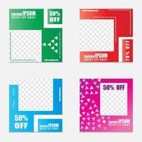 Editable social media templates, Instagram story collections and postal frame templates, layout designs, Mock-up for marketing promotions, covers, banners, backgrounds, square puzzles, vector elements