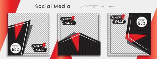 Editable instagram templates. Social media story and post frames. Layout design for marketing promotions. Cover. Set of sale banner template. Social network Backgrounds. Square puzzles. vector