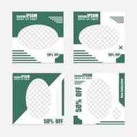 Editable instagram templates. Social media story and post frames. Layout design for marketing promotions. Cover. Set of sale banner template. Social network Backgrounds. Square puzzles. vector