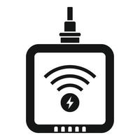 Wireless charger icon, simple style vector