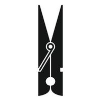 Stick clothes pin icon, simple style vector