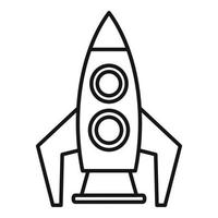 Space rocket gravity icon, outline style vector