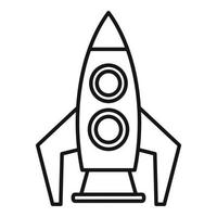 Space rocket gravity icon, outline style vector