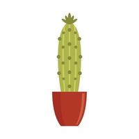 Cactus pot icon, flat style vector