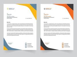 Professional business letterhead template design vector