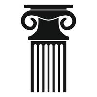 Decorative column icon, simple style. vector