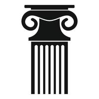 icono de columna decorativa, estilo simple. vector